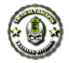 Skull inside barbed wire circle logo